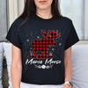 Mama Moose Christmas Unisex Shirt Mother Holiday Tee Black Dark Heather