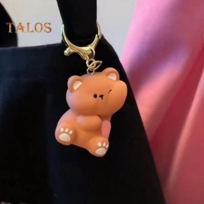 1 Pair Couple Keyring Pendant Cartoon Bear Hug Theme Pendant Keychain Magnetic Design Keychain Bag Decoration Birthday Gift