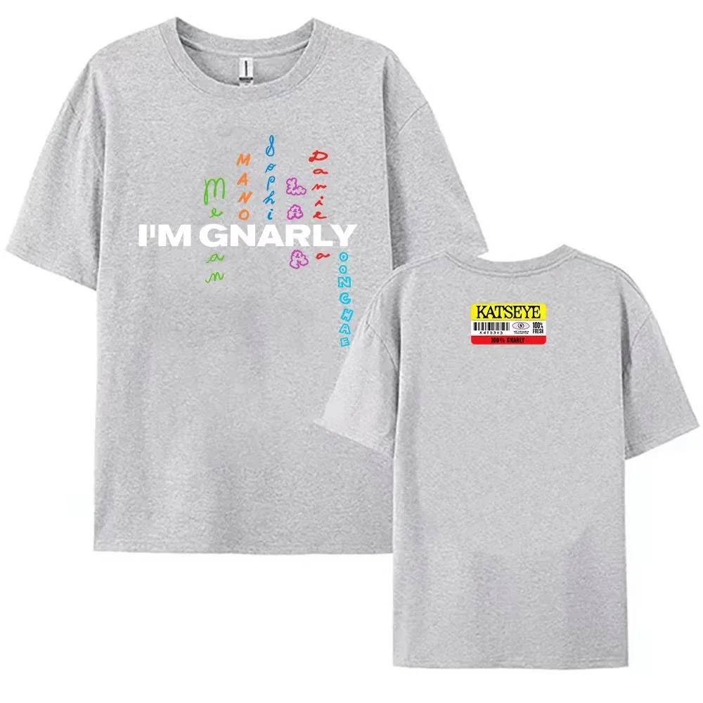 Katseye Im Gnarly TShirt South Korean Girl Group Printed TShirt Camiseta Cotton Short Sleeve Womens TShirt Summer Casual