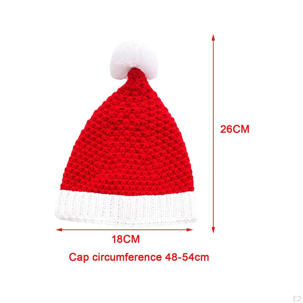 Christmas Hat Knit Winter Headwear Headgear, Fancy Dress Photo Prop Xmas Party Knitted