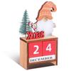 1pcs Christmas Wooden Home Blocks Calendar Decor Festive Holiday Countdown Tabletop Desk Decoration Xmas Supplies Christmas