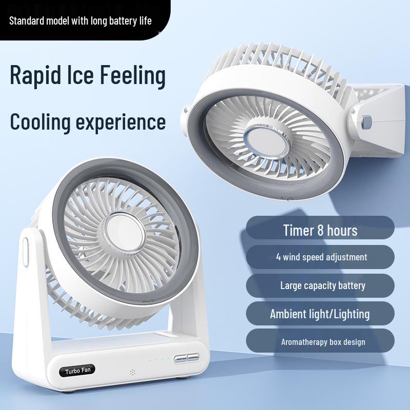 

Smart Voice-Controlled Compact Desktop Fan with Wall-Mount Option and Timer 18*7*16 mm