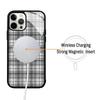 White Black Plaid Print Phone Case For IPhone 16 15 14 13 Pro Max 11 12 Mini Alex Mirror For Magsafe Wireless Charging Cover