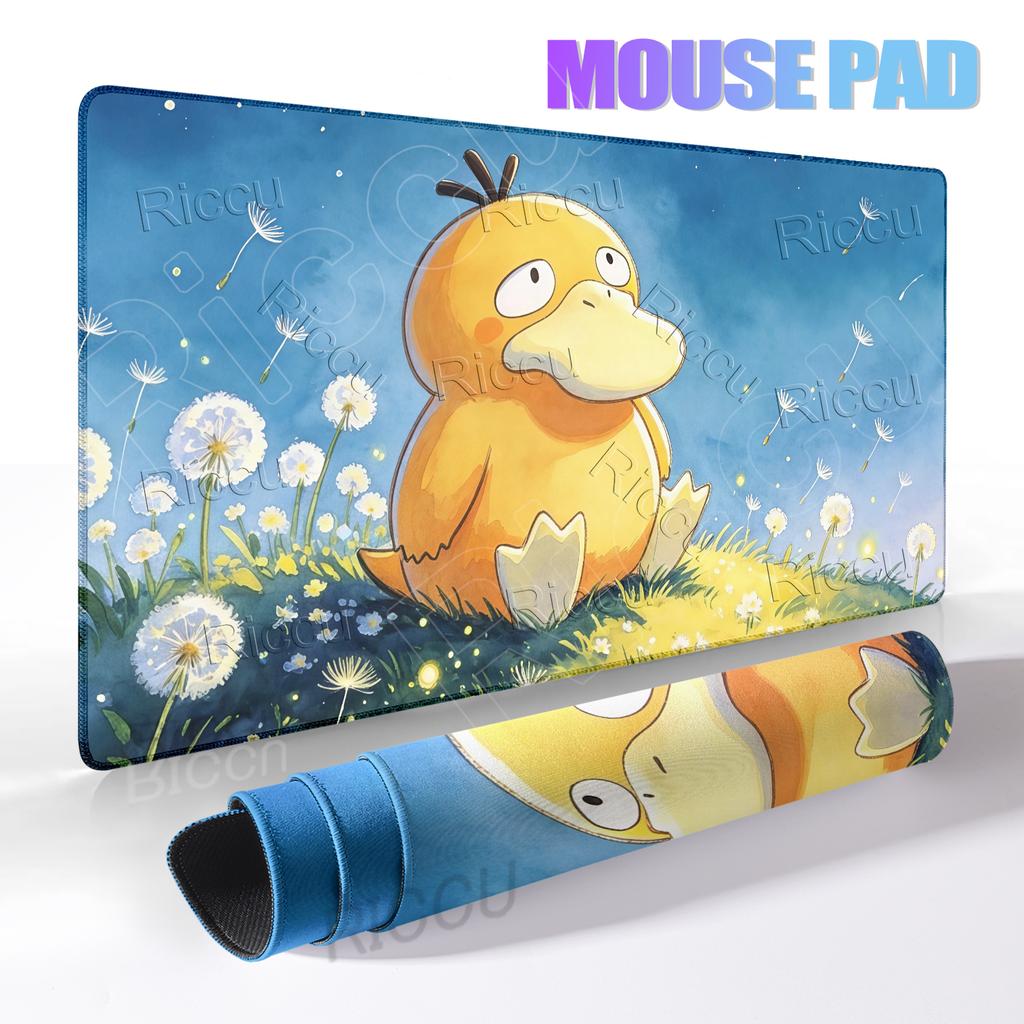 Mouse Pads Anime Extended Gamer Mechanical Keyboard P-pokemon Desk Offices Accessories Psyduck Carpet Gaming Notbook PC Deskrugs