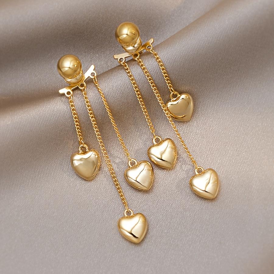 1Pair Sweet Elegant Love Tassel Earrings Ladies Holiday Birthday Dating Prom Party Vacation Shopping Daily Commuter Accessories