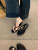 Fashion Female Shoes Cross-Tied Rubber Flip Flops Low Ladies' Slippers 2025 Hawaiian Silver Slides Shoes Low Woman's Slippers Cross-Tied