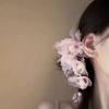 Pure Pink Super Immortal Daily Silk Yarn Flower Hairpin Fashion Side Clip Hair Disc Court Hanfu Accessories