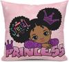 Princess Pillowcase Cute Girl Bedroom Decor Queen Special Sweet Gift for Baby Child Nursery Kids Royal Princess Queen Art Print