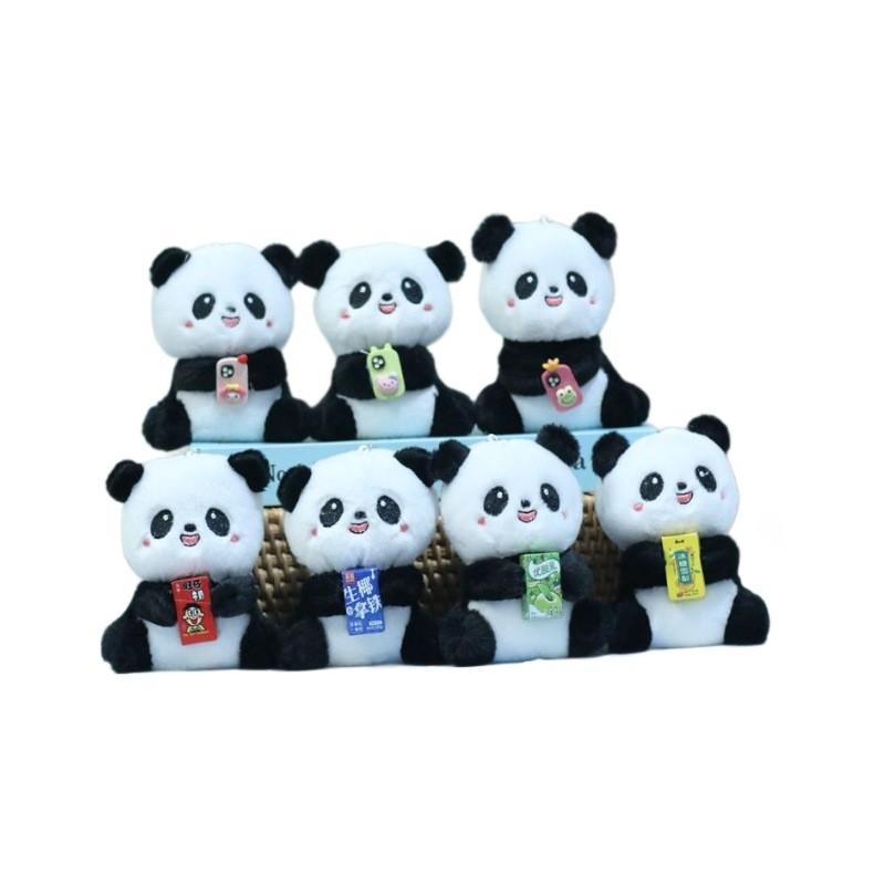 Adorable Plush Panda Keychain Accessory Cute Cartoon Panda Doll For Bags