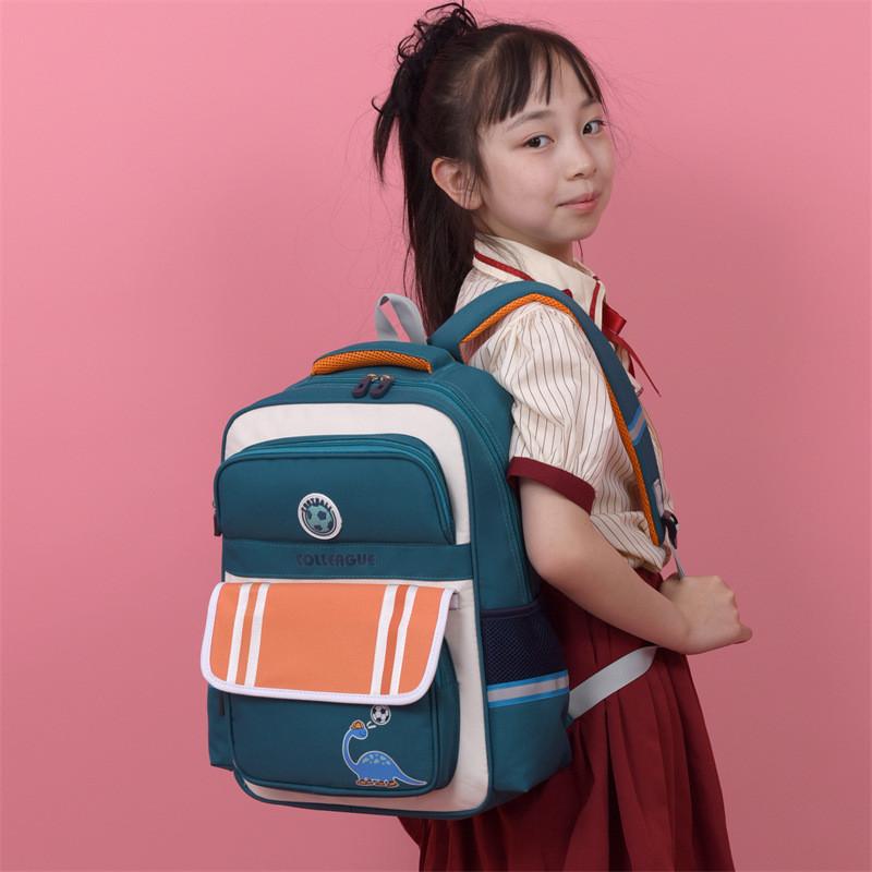 Versatile Unisex Cartoon Animal Print Backpack For Elementary Students With Comfortable Curved Shoulder Straps