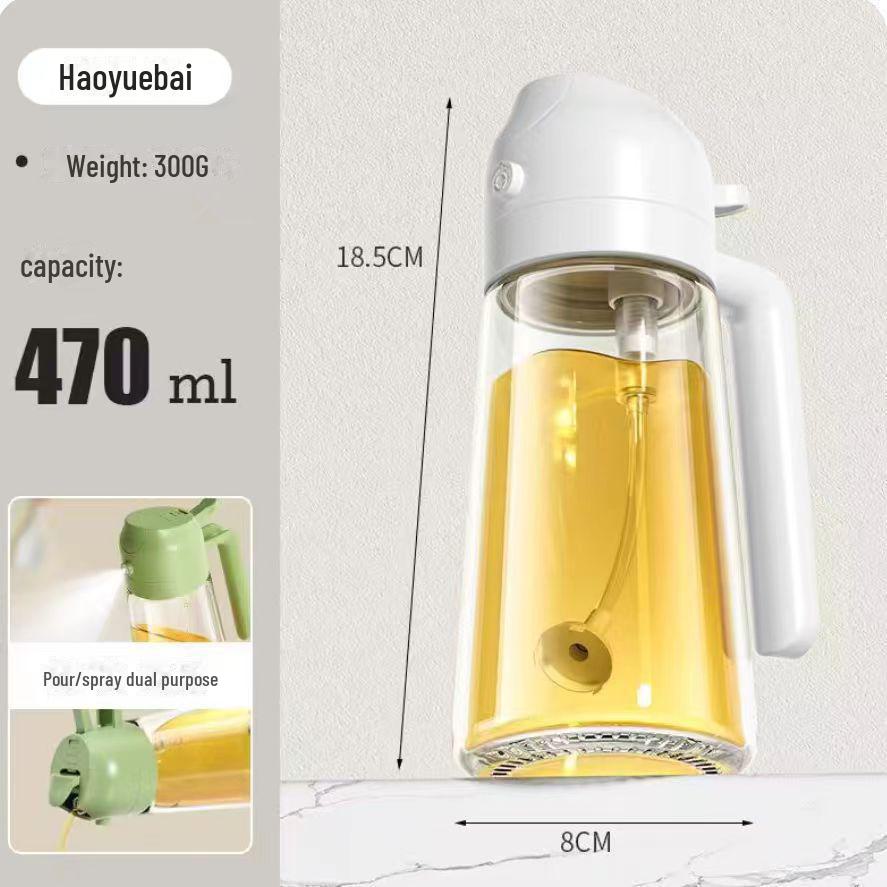 Dual-Purpose Glass Oil Sprayer for Cooking and Barbecue