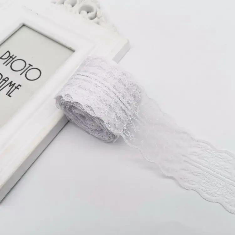 10Meters/Roll 4.5CM Red Black Blue Embroidery Lace Ribbon DIY Apparel Sewing Fabric Wedding Christmas Halloween Gift Decoration