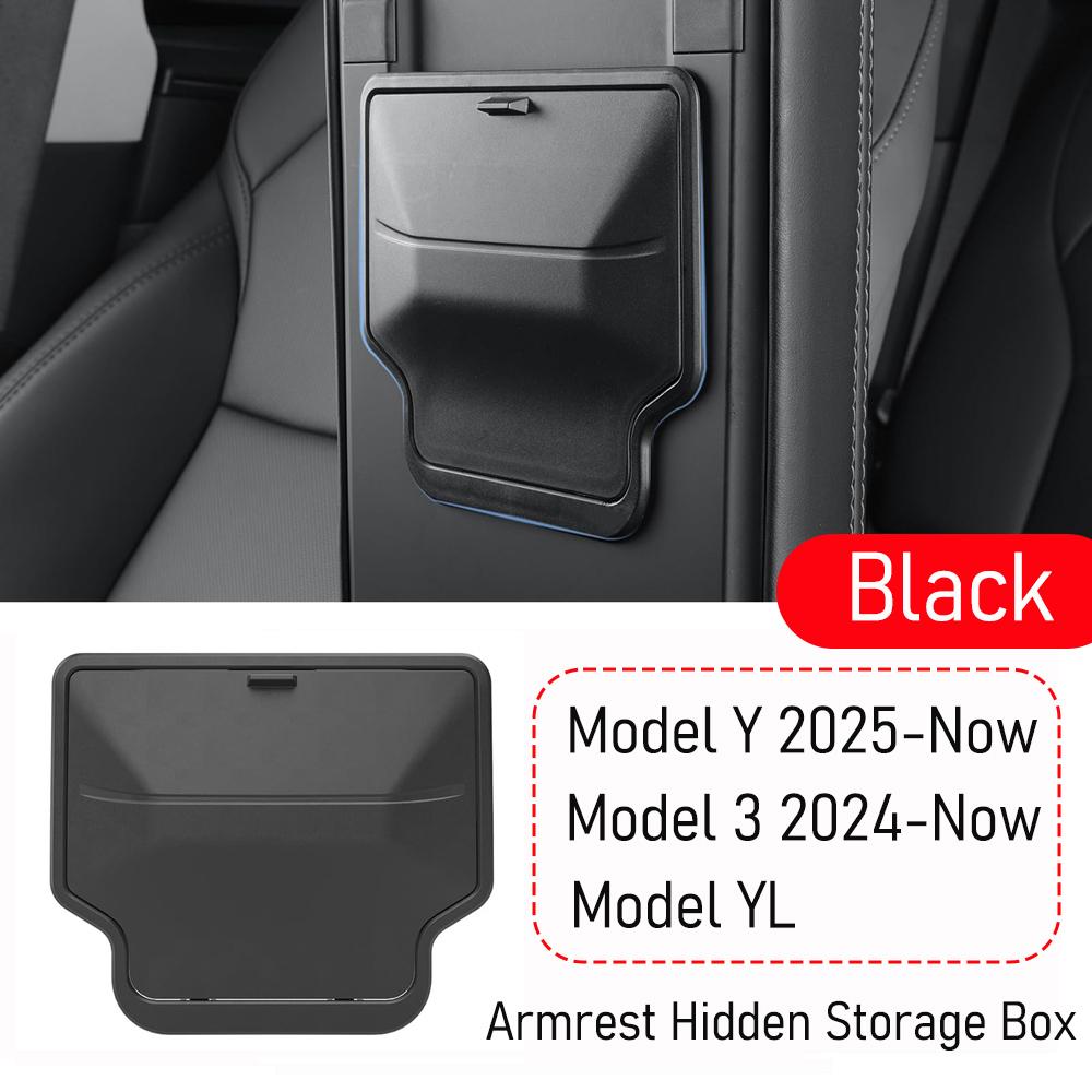 For 2025 2026 Tesla Model Y Juniper Model 3 Model YL Center Console Organizer Storage Box Cup Holder Armrest Box Accessories