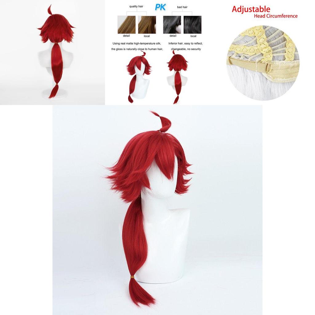 Gundam Suletta-mercury Wig Heat-resistant Synthetic Silk Fiber Cosplay Hairpiece