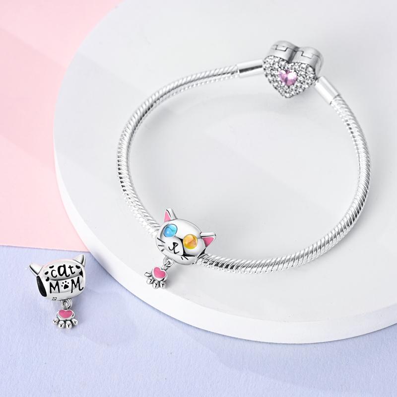 Pendant Charm Bead Copper Elegant Roses Beads Fit Original Bracelet For Jewelry Making Valentine'S Day Gift