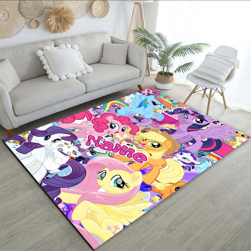 Little Pony (10) Customize your name rug, office chair cushion, home bedroom living room gift.