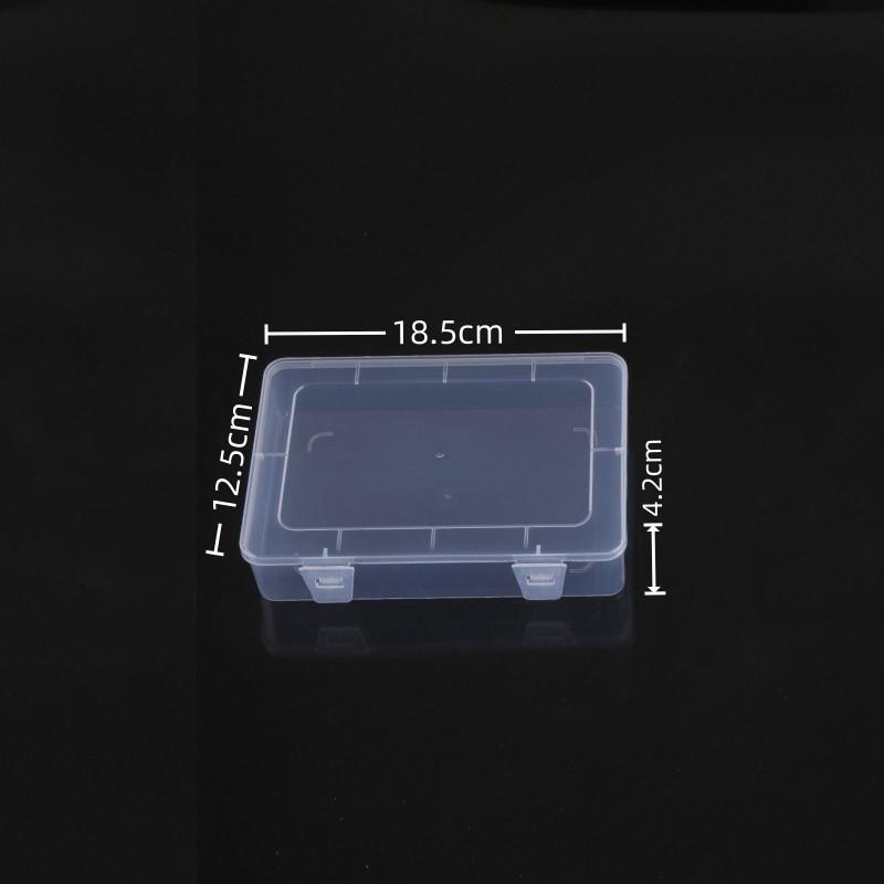 Large Transparent Rectangular Hardware Storage Box with Lid - PP Plastic Tool Accessories Organizer