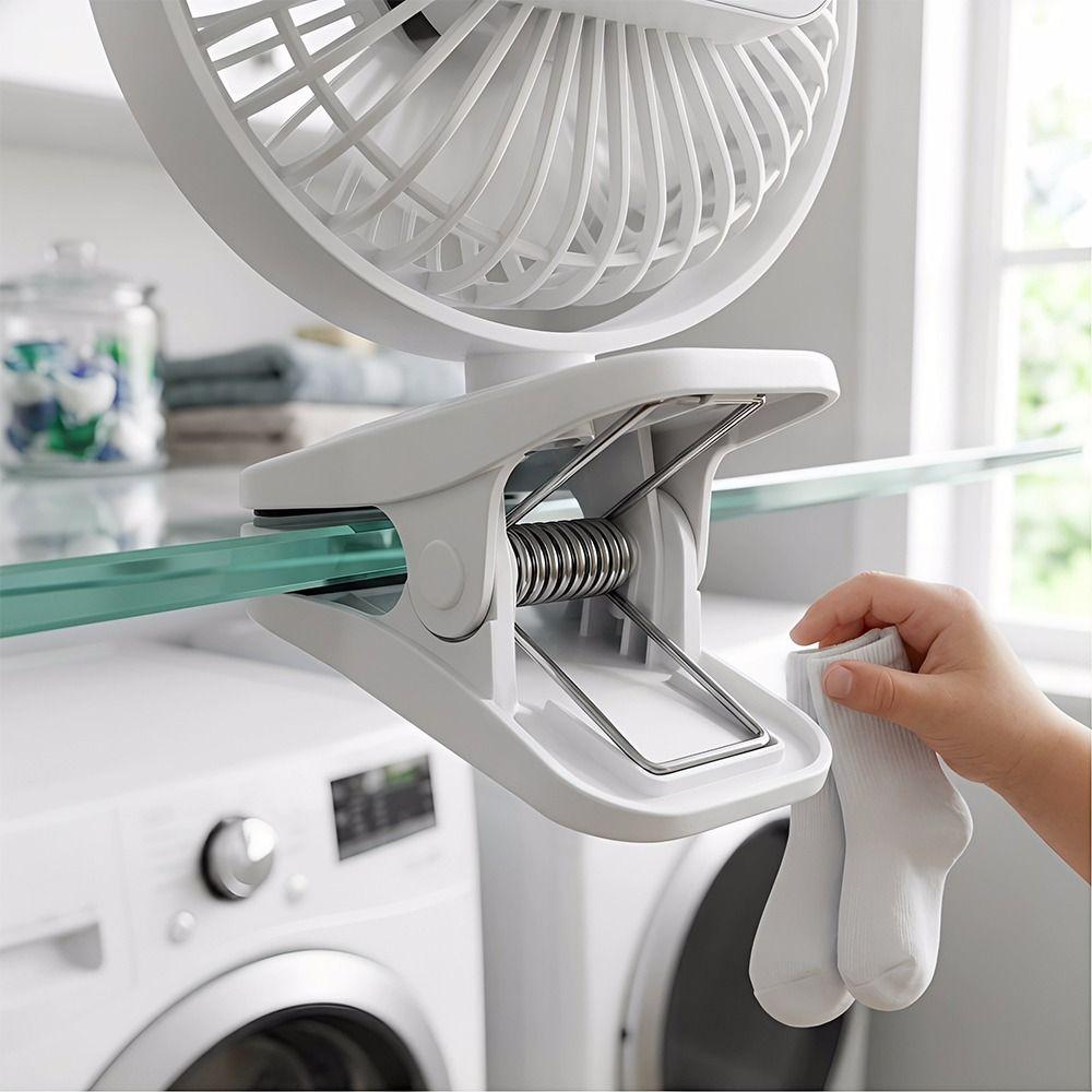 USB Rechargeable Rechargeable Silent Fan Light High Wind USB Charging Quiet Fan Dorm Bed