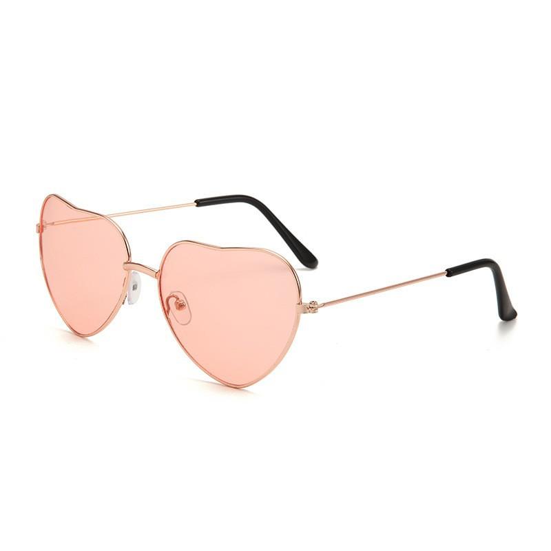 New Heart-Shaped Sunglasses Vintage Trendy Street Shooting Shades Fashion Irregular Pink Heart Sun Glasses For Women