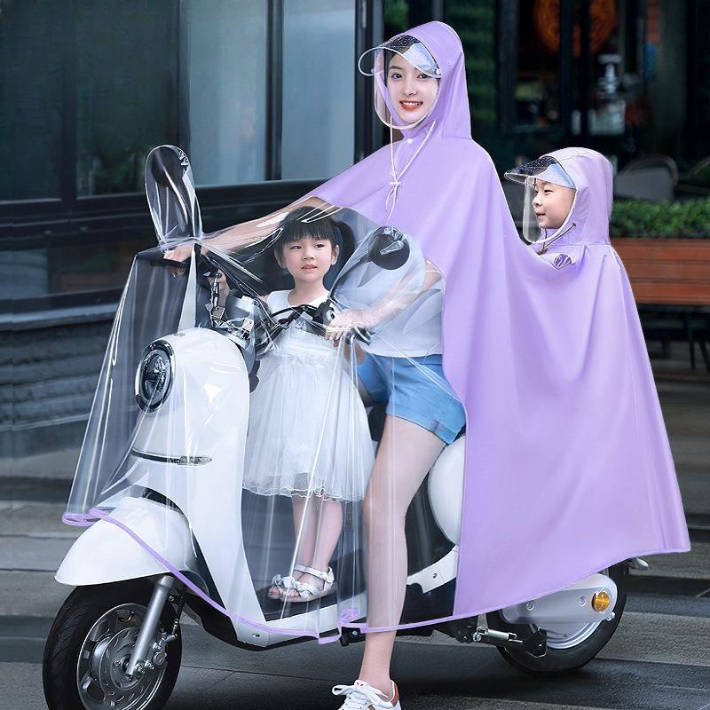 Passende verdickte übergroße Regenponchos für Eltern und Kinder Mutter-Kind Elektroroller Regenmäntel