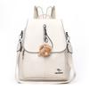 Schoolbag Retro Soft Leather Backpack for Women, 1011 New High-end Casual Commuting Large-capacity Travel Backpack and School Bag