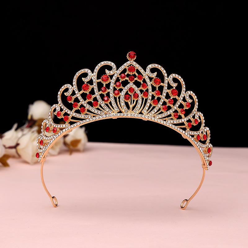 Bridal Hair Accessories Luxurious Crystal Korean Crown Baroque Retro Black Hair Accessories Bestie Birthday Gift