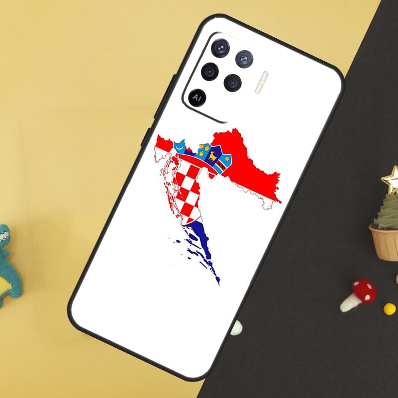 Croatia Flag Case For OPPO A16 A76 A96 A98 A78 A58 A5 A9 A15 A17 A77 A52 A72 A53S A57S A94 A74 A54 Cover