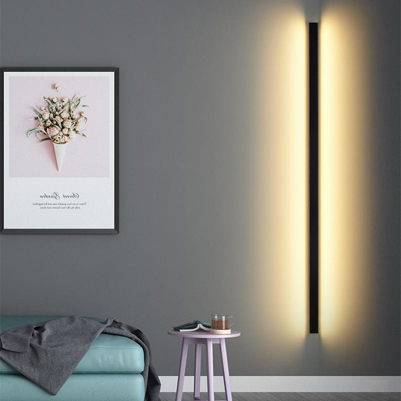 Modern Interior Wall Light Long Strip Bedside Lamp Living Room Bedroom Study Aisle Staircase Minimalist Creative  LED Wall Lamps
