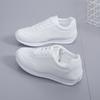 Fashion Women's White Leather Sneakers Sport Vulcanized Shoes Comforthable Spring Sneakers Casual Shoes Fashion School Tennis Flat Shoes