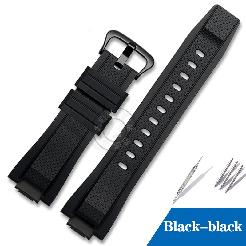Rubber Watchband For G-SHOCK C-asio GST-B400BD/AD Heart of Steel Series GST-B400 Modified Waterproof Sports Silicone Watch Strap