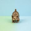 Brass Cat Figurine Handcrafted Miniature Statue Handicraft Tiny Kitten for Collectors,
