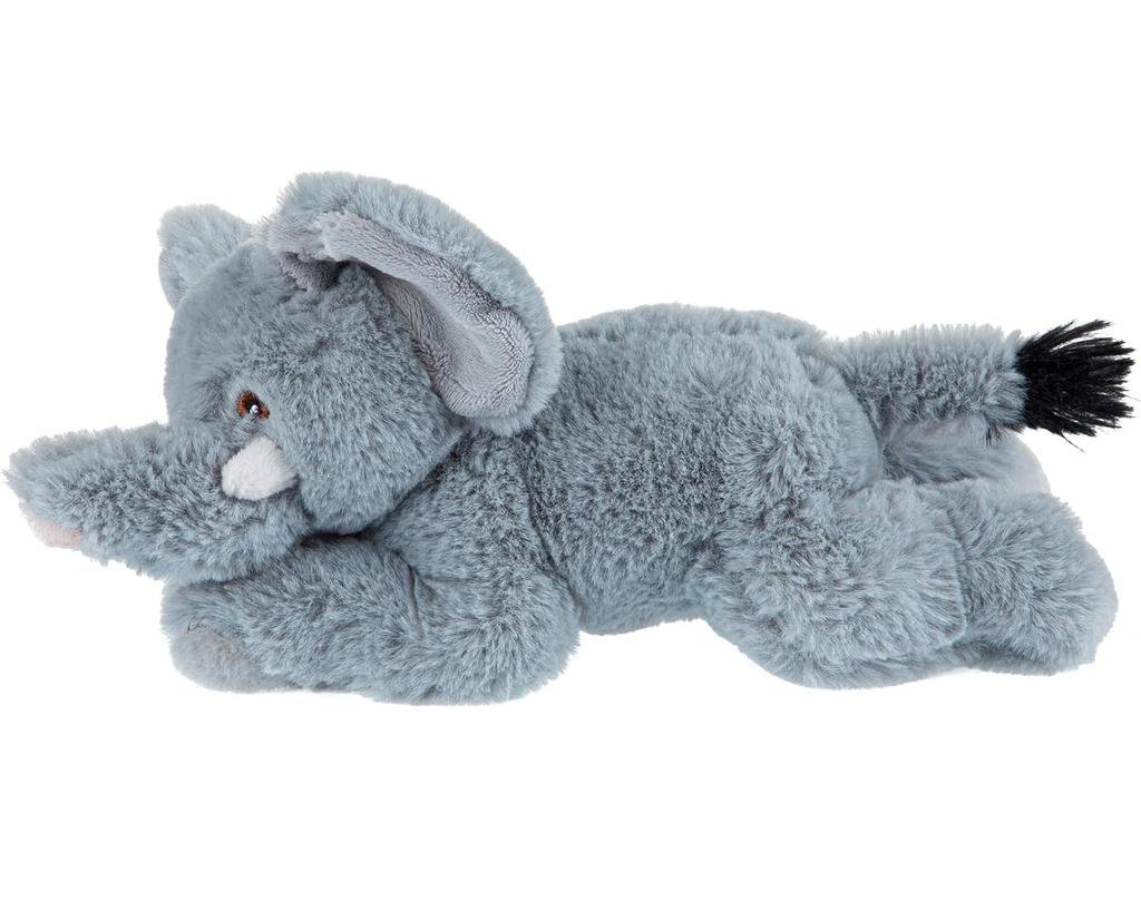 Wild Republic Fluffy African Elephant Plush Toy, Made from Recycled Materials, Ecokinz, W11 X D23 X H10cm, 24805