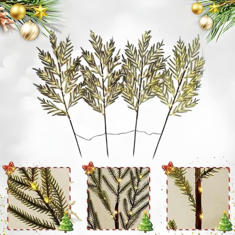 Önceden Işıklı Çam Dalları, Önceden Işıklı Norfolk Çamı Dalları, Işıklı Norfolk Çamı Dalları, Kendin Yap Çelenkler İçin, Vazo Dolguları