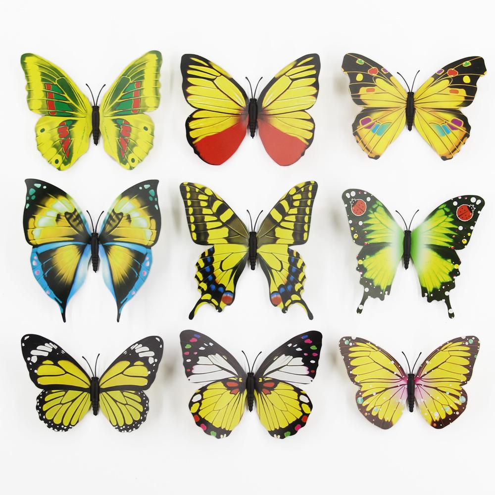 

3D Butterfly Wall & Fridge Magnet Stickers - Home & Bedroom Decor 12cm Magnet