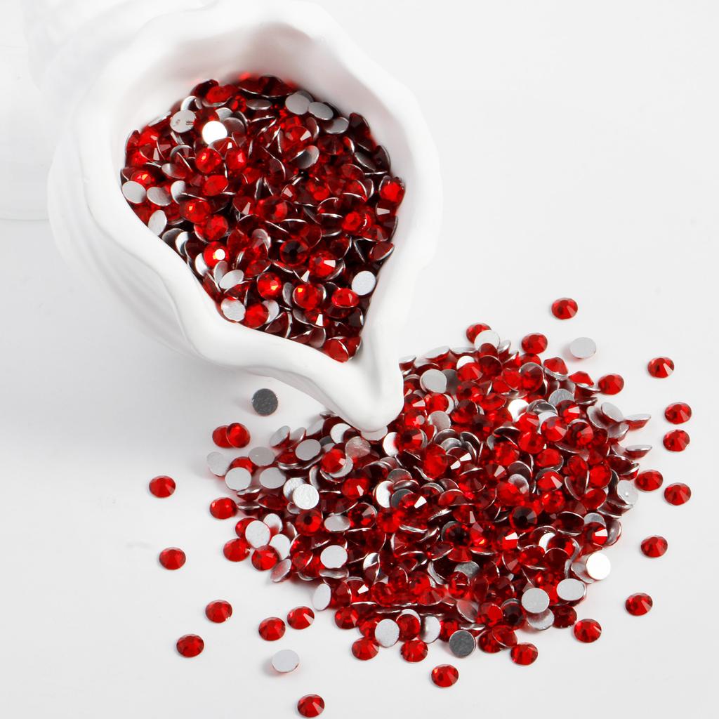 Flatback Loose Rhinestones Glass Glue on Eco-Friendly 12 Facets Bulk 1440pcs for Nail Art