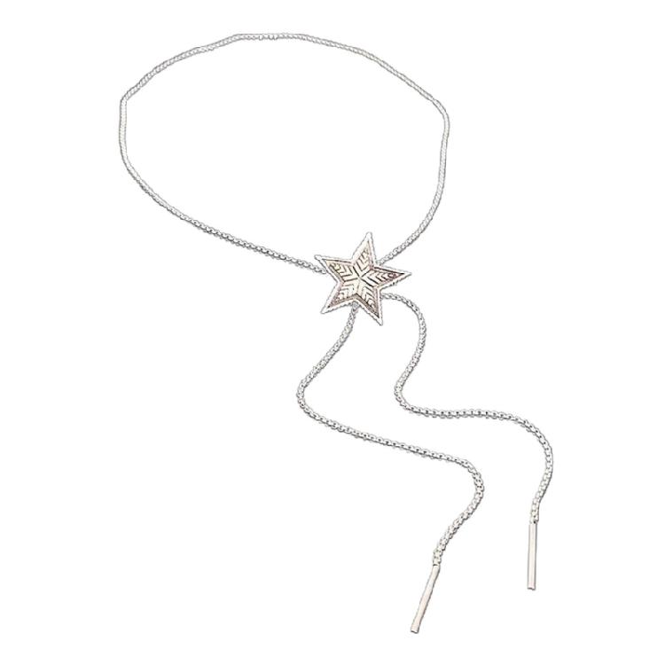 Delicate Star Pendant Necklace Stylish Neck Jewelry Pullable Star Chain Necklace 1