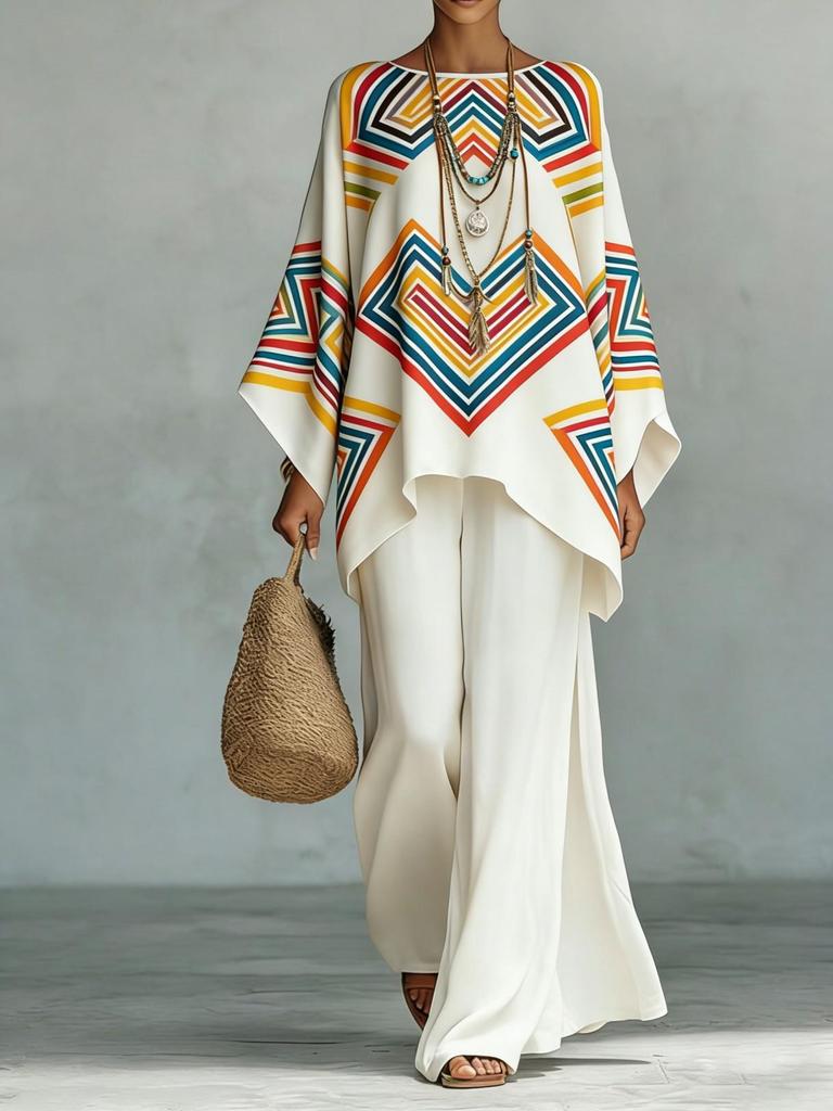 2026 Spring European Trend: Versatile Casual Temperament Round Neck Two-Piece Set