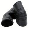 Winter Men's Outdoor PU Leather Fuzzy Thick Knee Guard
