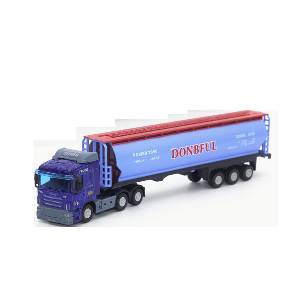 1/48 Truck Trailer Diecast Truck Model with 12 Wheels Diecast Toy
