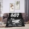 Funny Fishing They Call Me 007 0 Bites 0 Fish 7 Hours Humor Flannel Blanket  Super Soft Throw Blanket for Sofa Bed Cover