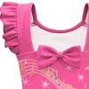 Kids Girls Anime Cartoon K-POP Rumi Zoey Mira Print Ruffle Sleeveless One-piece Swimsuit Swimwear