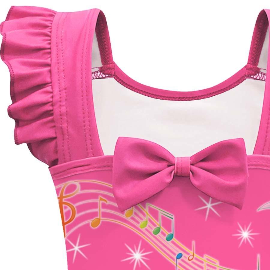 Kids Girls Anime Cartoon K-POP Rumi Zoey Mira Print Ruffle Sleeveless One-piece Swimsuit Swimwear
