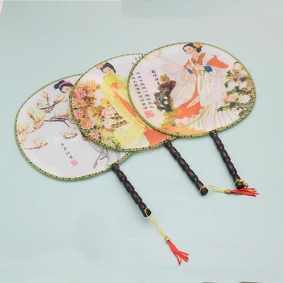 Tassel Design Classical Round Fan Handmade Prop Fan Retro Antique Dance Fan  Dance