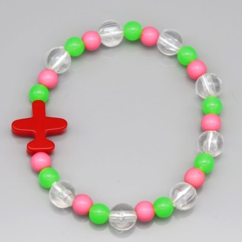 BONBEAU Vivid color airplane charm acrylic ball Bracelet 6 colors