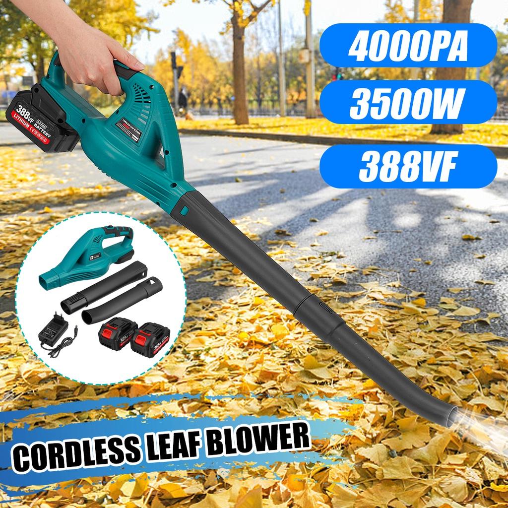 Souffleur d'air électrique sans fil 12500 tr/min 3500 W Souffleur de feuilles portatif Aspirateur Balayeuse Outils de jardin pour batterie Li-ion 388VF