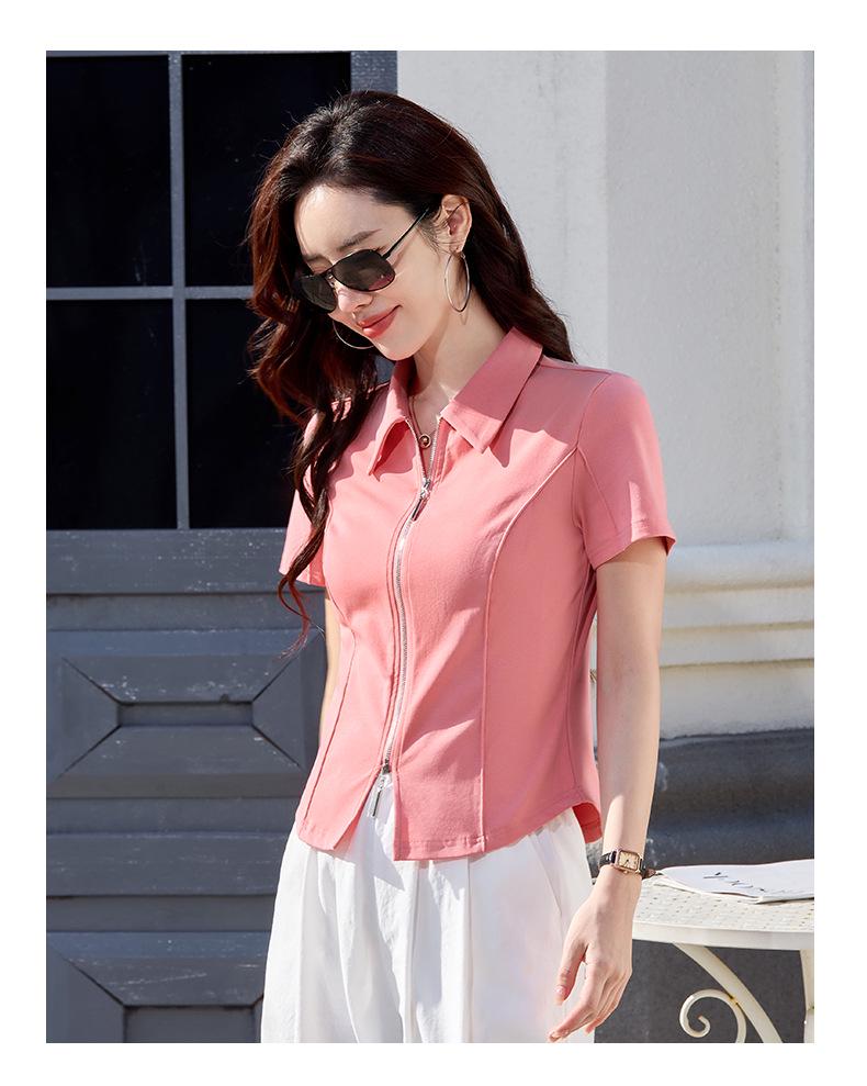 Cardigan da Donna in Cotone Slim Fit e T-shirt Casual a Maniche Corte - Stile Coreano