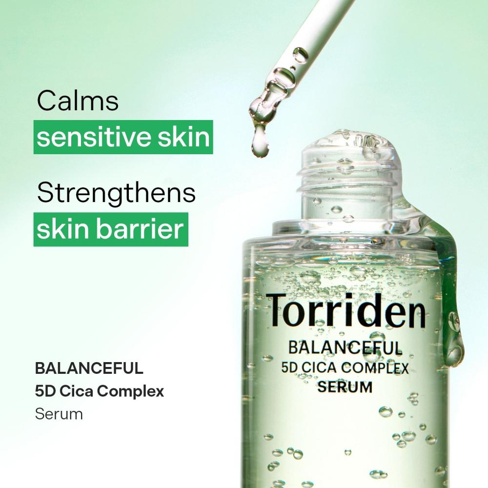 Torriden Balanceful 5d Cica Complex Redness Reducing Serum 1.69 Oz 50 Ml