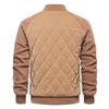 Men's Fleece-Lined Quilted Raglan Jacket - Autumn Casual Style
