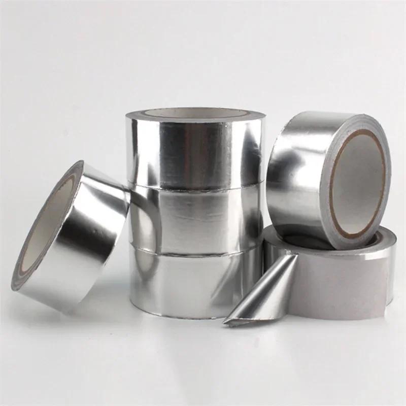 1PC-kitchen high-HighTemperature Resistance Aluminum Foil Tape Kitchen Pipe Repair Sealing Foil Heat Insulation Leak Proof Tape
