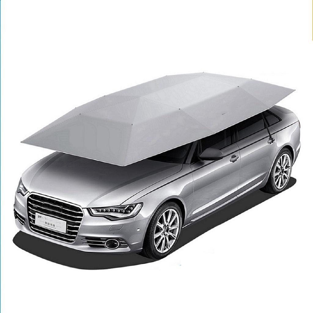 Tent Sunshade Roof Cover Protection New Portable Semi-automatic Car Umbrella серый